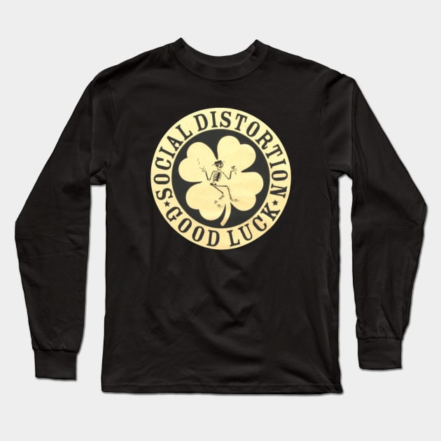 Social Distortion Good Luck Cool Long Sleeve T-Shirt by Bone Perez